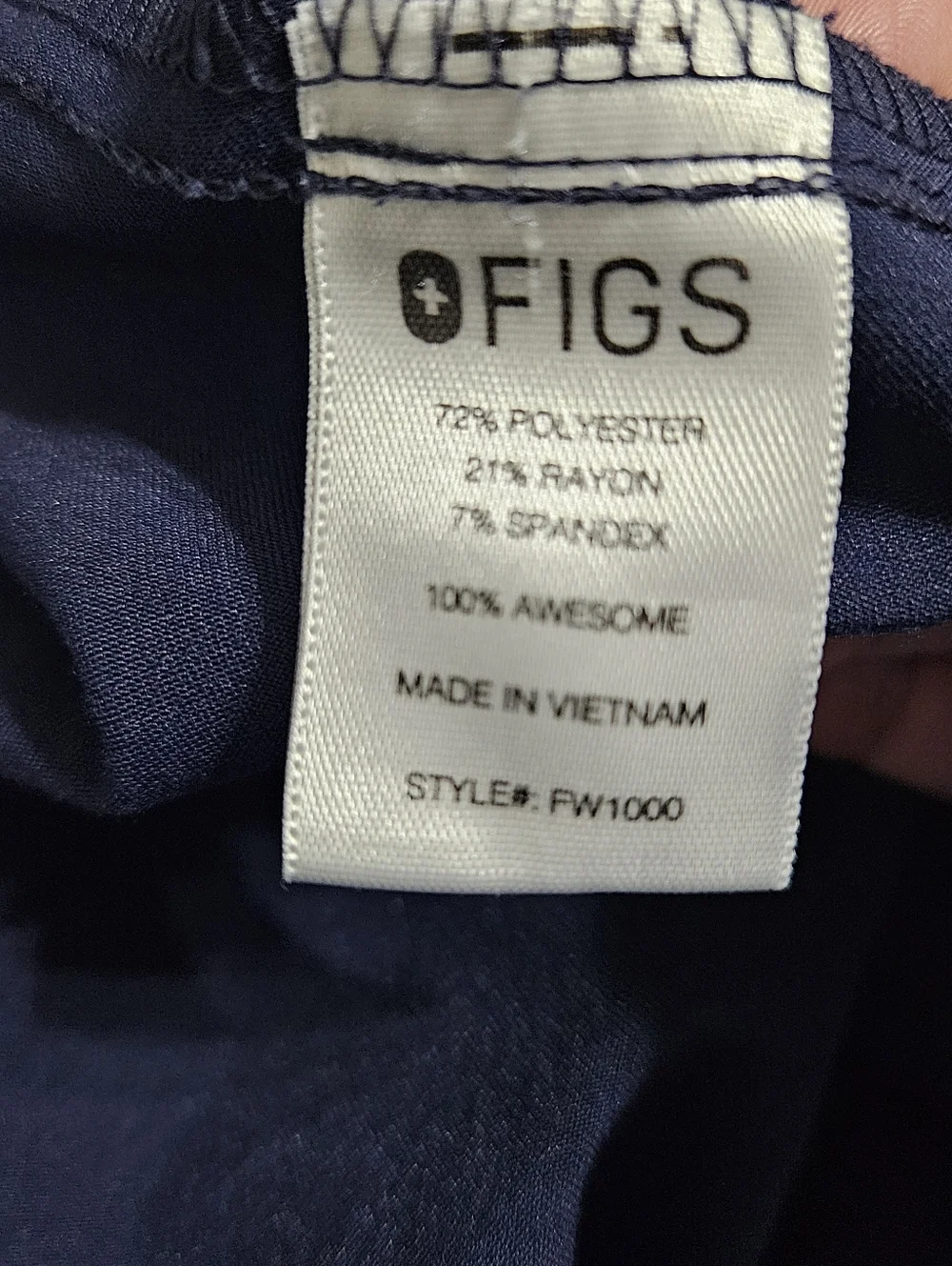 EUC Womens FIGS XS Navy Catarina Scrub Top and XS Petite Kade Cargos Set - Picture 7 of 7